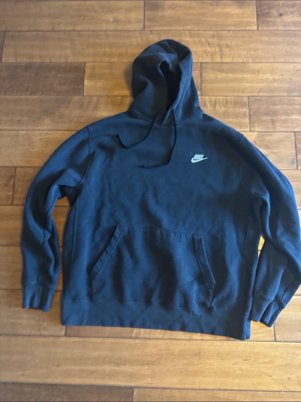 Nike Black Pullover Hoodie with White Swoosh